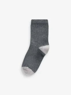 Discount Next Cotton Rich Socks 10 Pack Grey with Contrast Heel and Toe