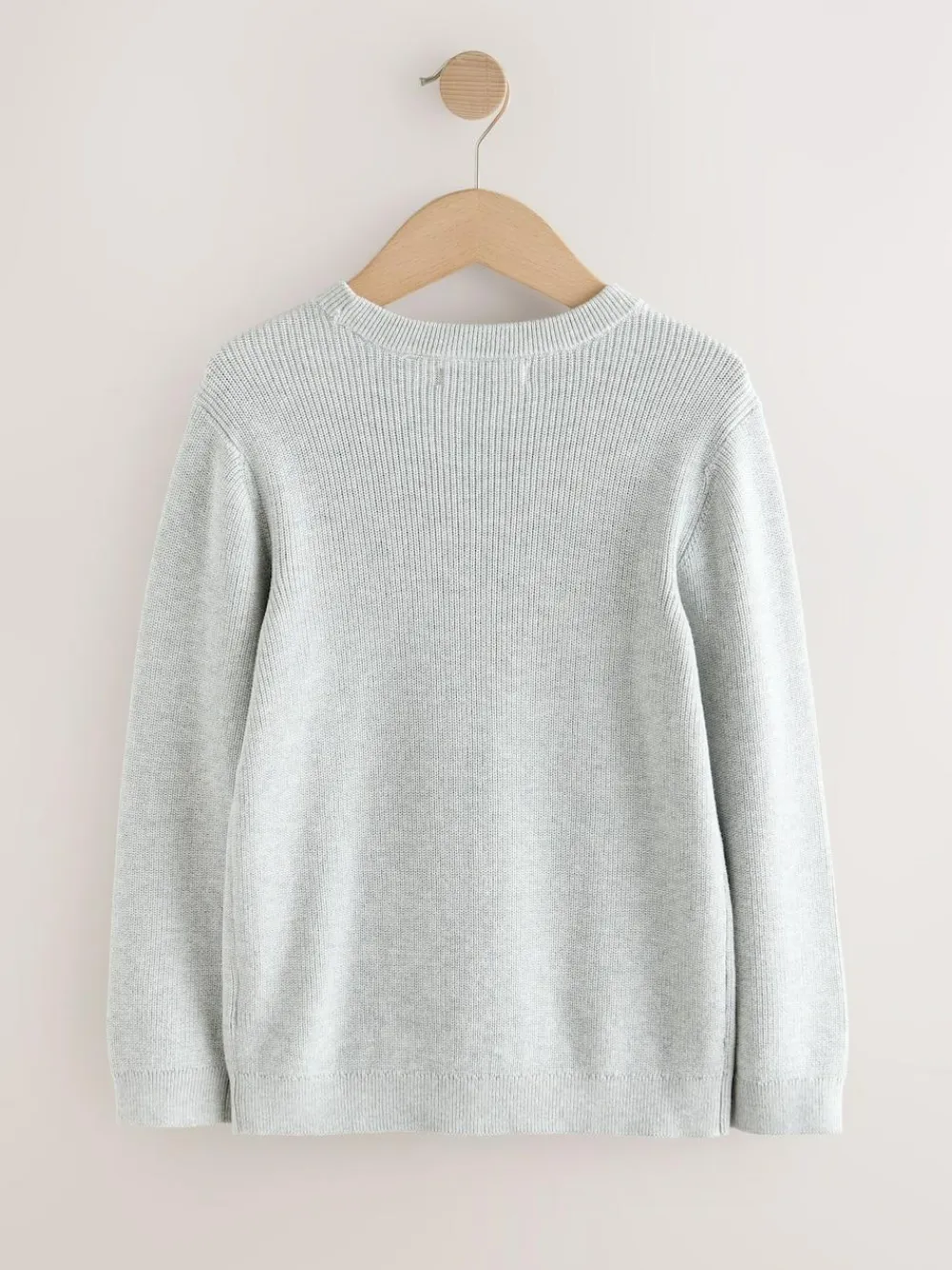 Next Grey With Stag Cotton Crew Neck Knitted Jumper (3-16yrs)^BOY Knitwear & Sweaters|Knitwear