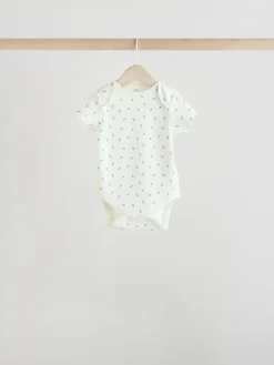 Discount Next Grey Zebra Baby Short Sleeve Bodysuits 100% Cotton 5 Pack