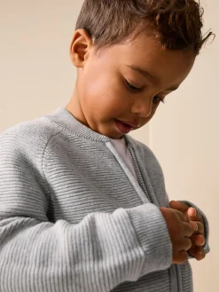 Outlet Next Grey Zip Through Cardigan (3mths-7yrs)