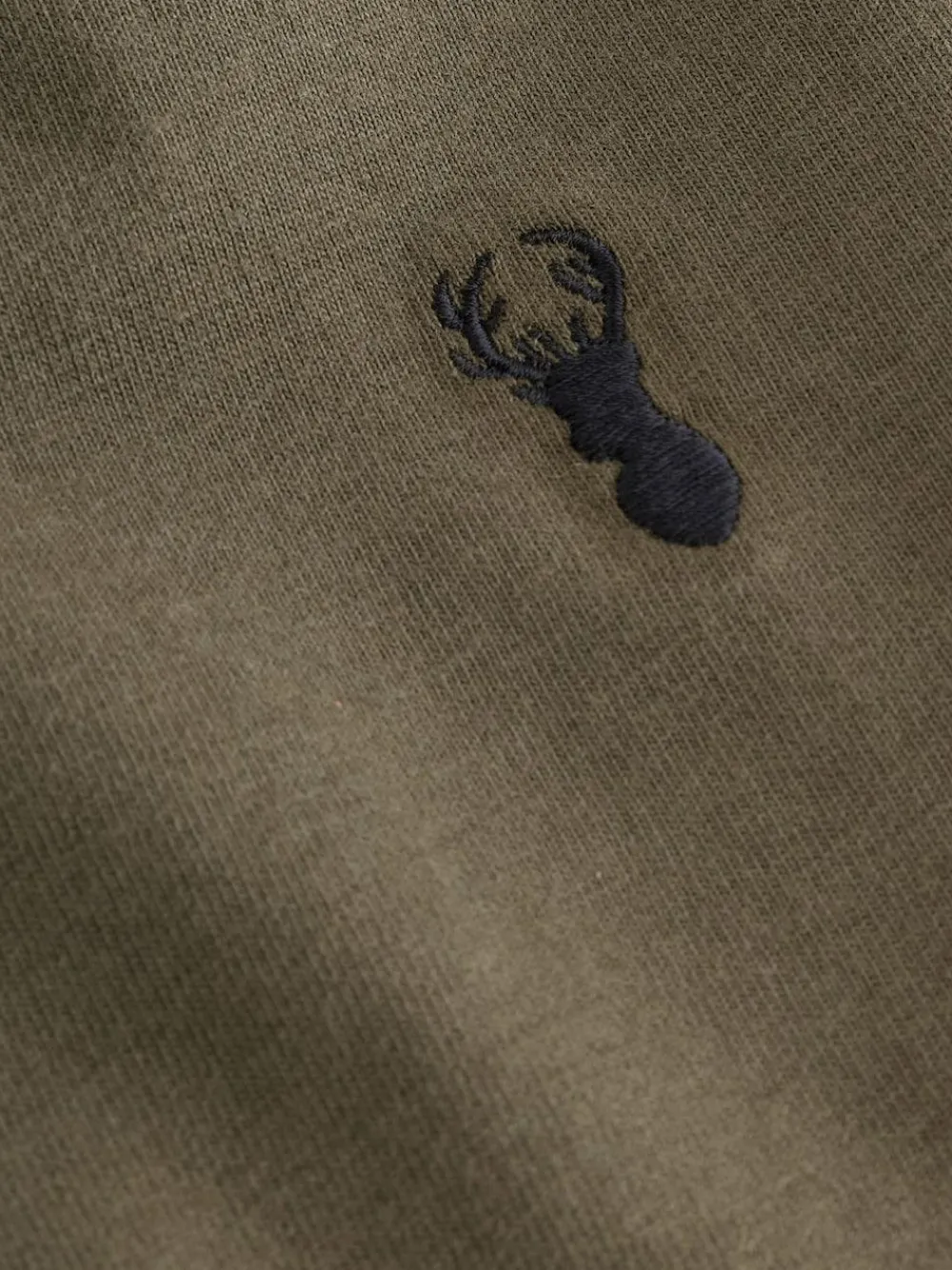 Best Next Grey/Black/Khaki Green/Tan Brown Short Sleeve Stag Embroidered T-Shirts 4 Pack (3-16yrs)