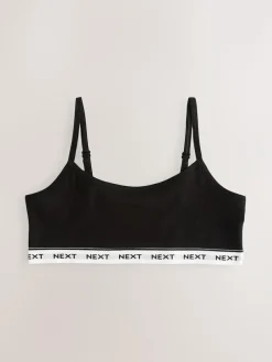Clearance Next Grey/Black/White Strappy Crop Tops 3 Pack (5-16yrs)