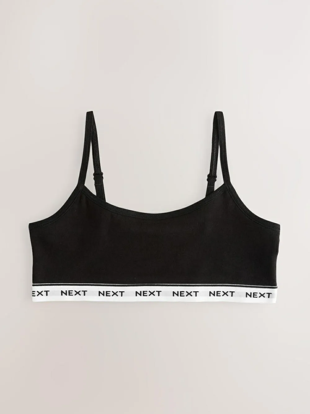 Clearance Next Grey/Black/White Strappy Crop Tops 3 Pack (5-16yrs)