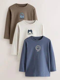 Next Graphic Long Sleeve T-Shirts 3 Pack (3-16yrs)^BOY T-Shirts