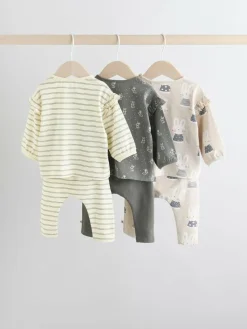 Discount Next Grey/Cream Character Long Sleeve Top And Leggings Set 6 Piece (0mths-3yrs)