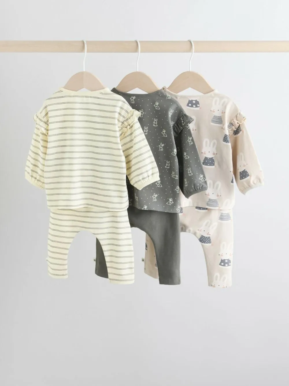 Discount Next Grey/Cream Character Long Sleeve Top And Leggings Set 6 Piece (0mths-3yrs)