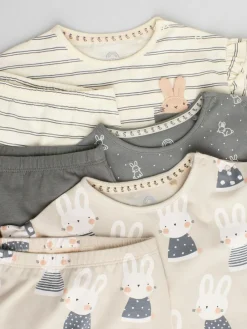 Discount Next Grey/Cream Character Long Sleeve Top And Leggings Set 6 Piece (0mths-3yrs)