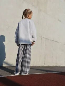 Best Next Sweatshirt and Wide Leg Trousers Set (3-16yrs) Grey/Gingham Dog