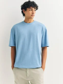 Next Grey/Light Blue/Navy Blue Marls Relaxed Fit Heavyweight T-Shirts 3 Pack^ Tops & T-Shirts