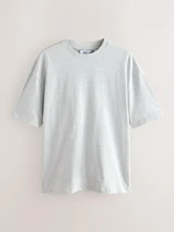 Next Grey/Light Blue/Navy Blue Marls Relaxed Fit Heavyweight T-Shirts 3 Pack^ Tops & T-Shirts