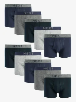 Next 10 pack A-Front Pure 100% Cotton Boxers^ Underwear|Underwear