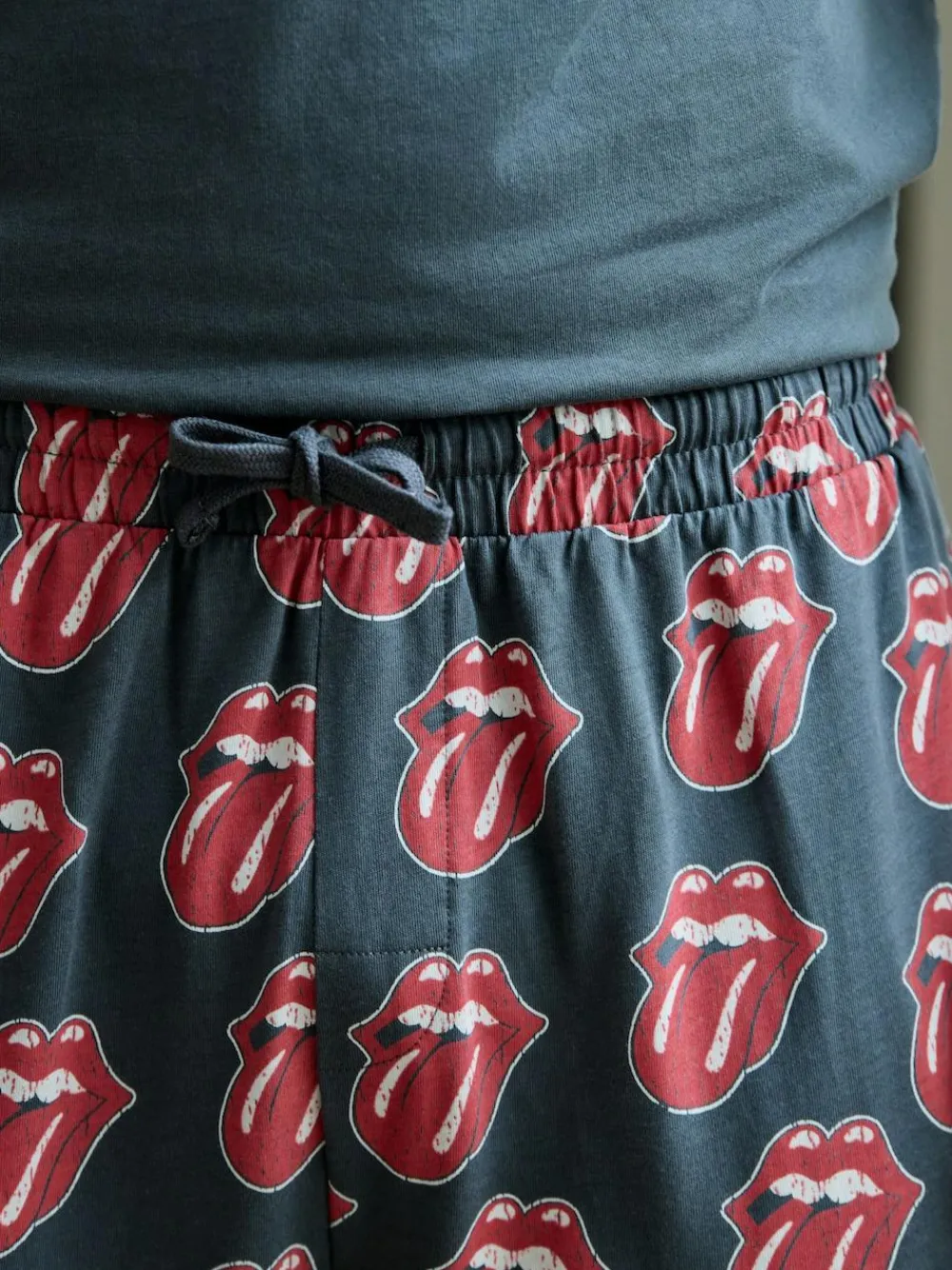 Next Grey/Red The Rolling Stones Short Sleeve Pyjamas Set^ Pyjamas