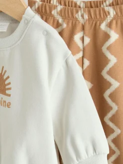 Next Grey/Rust Sun Sweat Top and Joggers Baby Set (0mths-2yrs)^BOY Sweatshirts & Hoodies|Sweatshirts & Hoodies