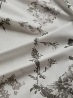 Discount Next Grey/White 200 Thread Count 100% Cotton Floral Duvet Cover and Pillowcase Set