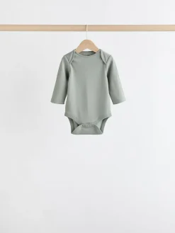 Next Grey/White Long Sleeve Bodysuits 5 Pack^BOY Bodysuits & Vests|Vests