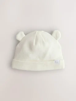 Next 2pack Rib Baby Beanie Grey/White