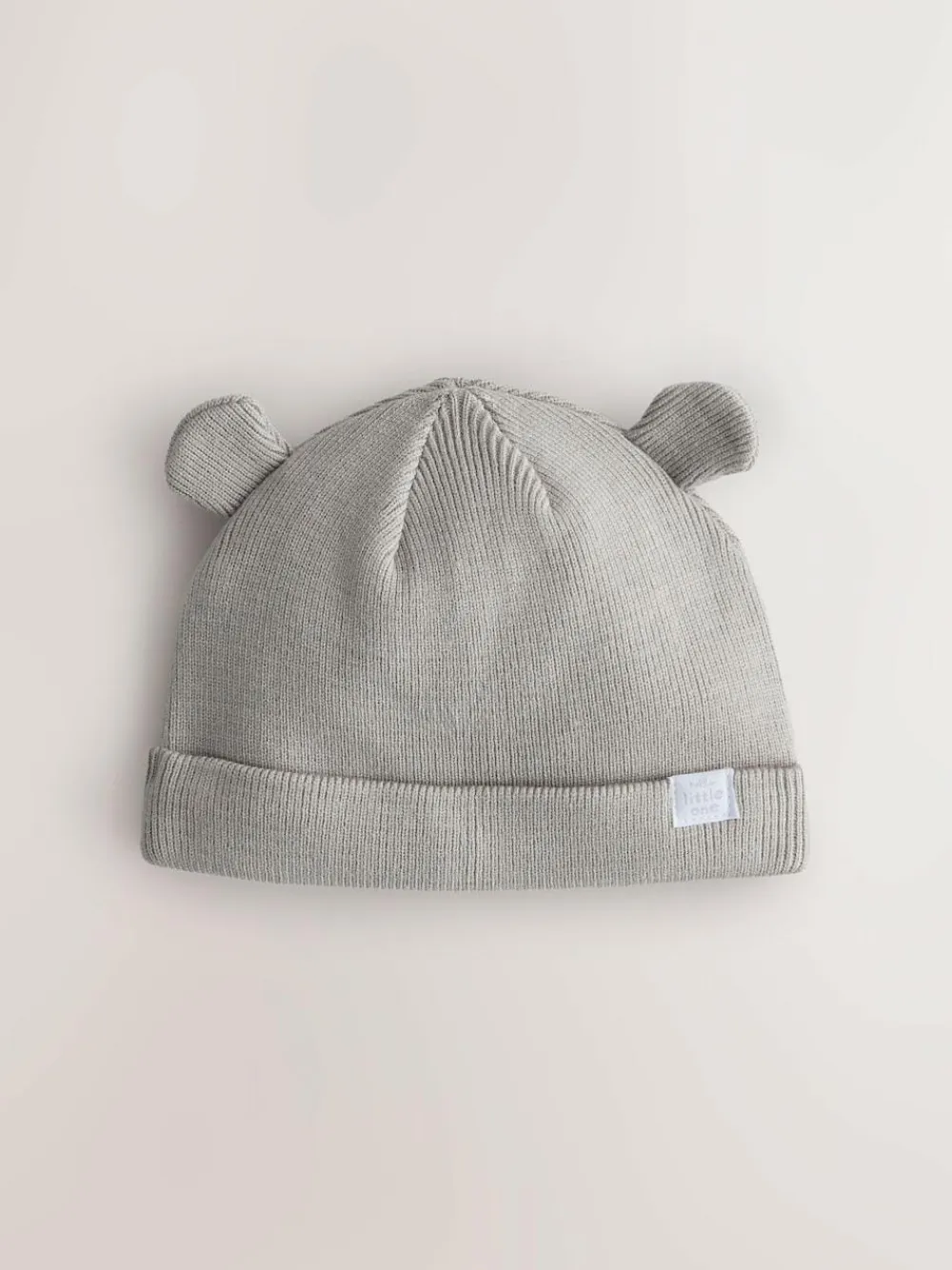 Next 2pack Rib Baby Beanie Grey/White