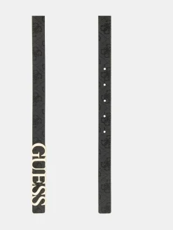 Guess Metal Logo Black Belt^Women Belts