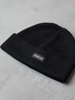 Gym King Black Rib Knit Beanie^Women Hats