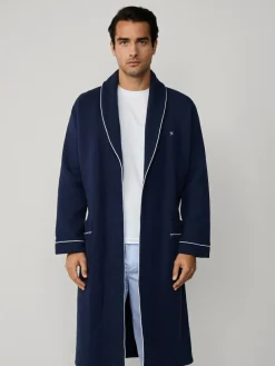 Hackett Blue Pure Cotton Waffle Robe^ Bathrobe