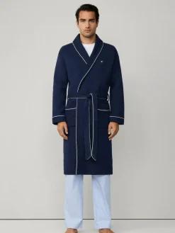 Hackett Blue Pure Cotton Waffle Robe^ Bathrobe