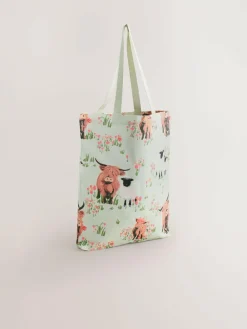 Next Hamish Highland Cow Cotton Shopper Bag^Women Bags
