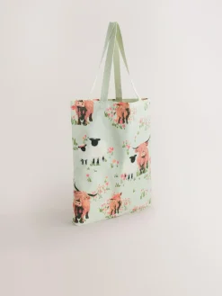 Next Hamish Highland Cow Cotton Shopper Bag^Women Bags