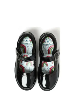 Online Harry Bear Black Patent Rainbow Girls School Shoes