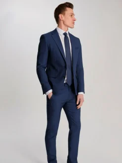 Harry Brown Slim Fit Suit Archie Melange Jacket^ Blue Suits