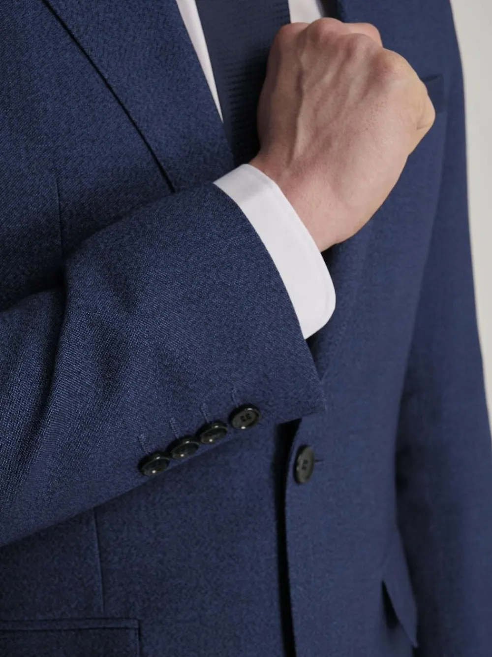 Harry Brown Slim Fit Suit Archie Melange Jacket^ Blue Suits