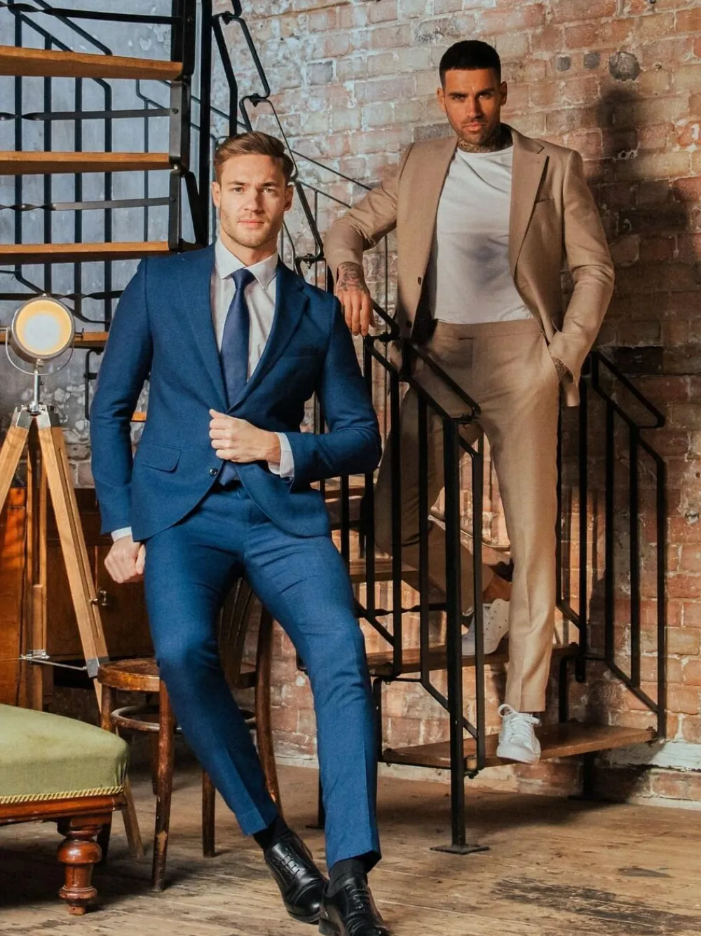 Harry Brown Slim Fit Suit Archie Melange Jacket^ Blue Suits