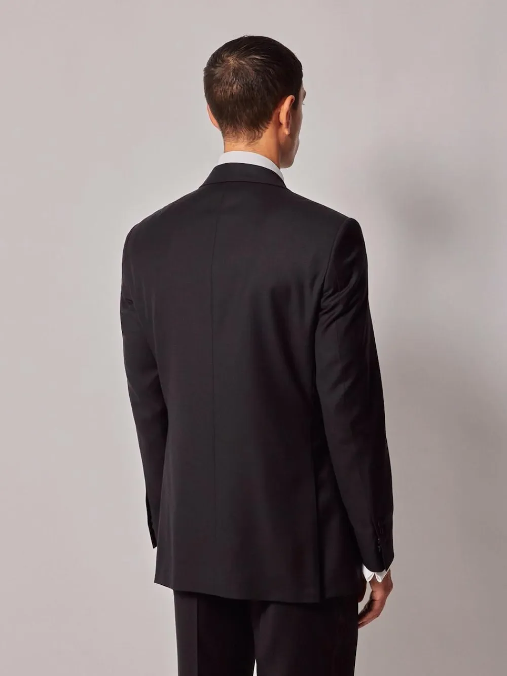 Hawes & Curtis Slim Dinner Double Breasted Black Suit Jacket