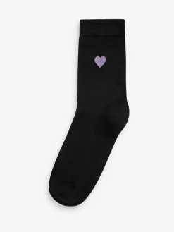 Next Embroidered Motif Ankle Socks 5 Pack^Women Nightwear|Socks & Tights