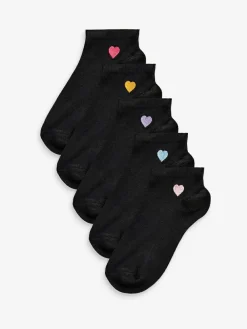 Hot Next Motif Trainer Socks 5 Pack Heart
