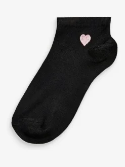Hot Next Motif Trainer Socks 5 Pack Heart
