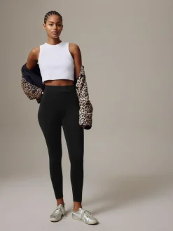 Next High Waist Black Full Length Leggings^Women Sportswear|Leggings & Sweatpants