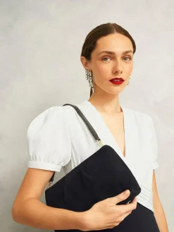 Outlet Hobbs Black Clifton Clutch