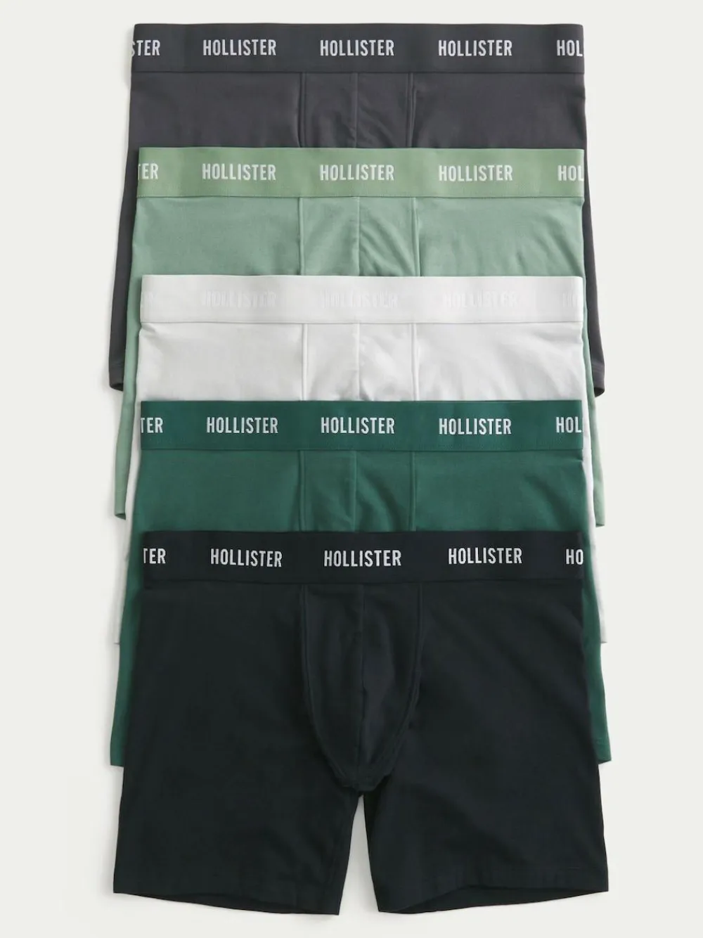 Discount Hollister Boxers 5 Pack Dark Green