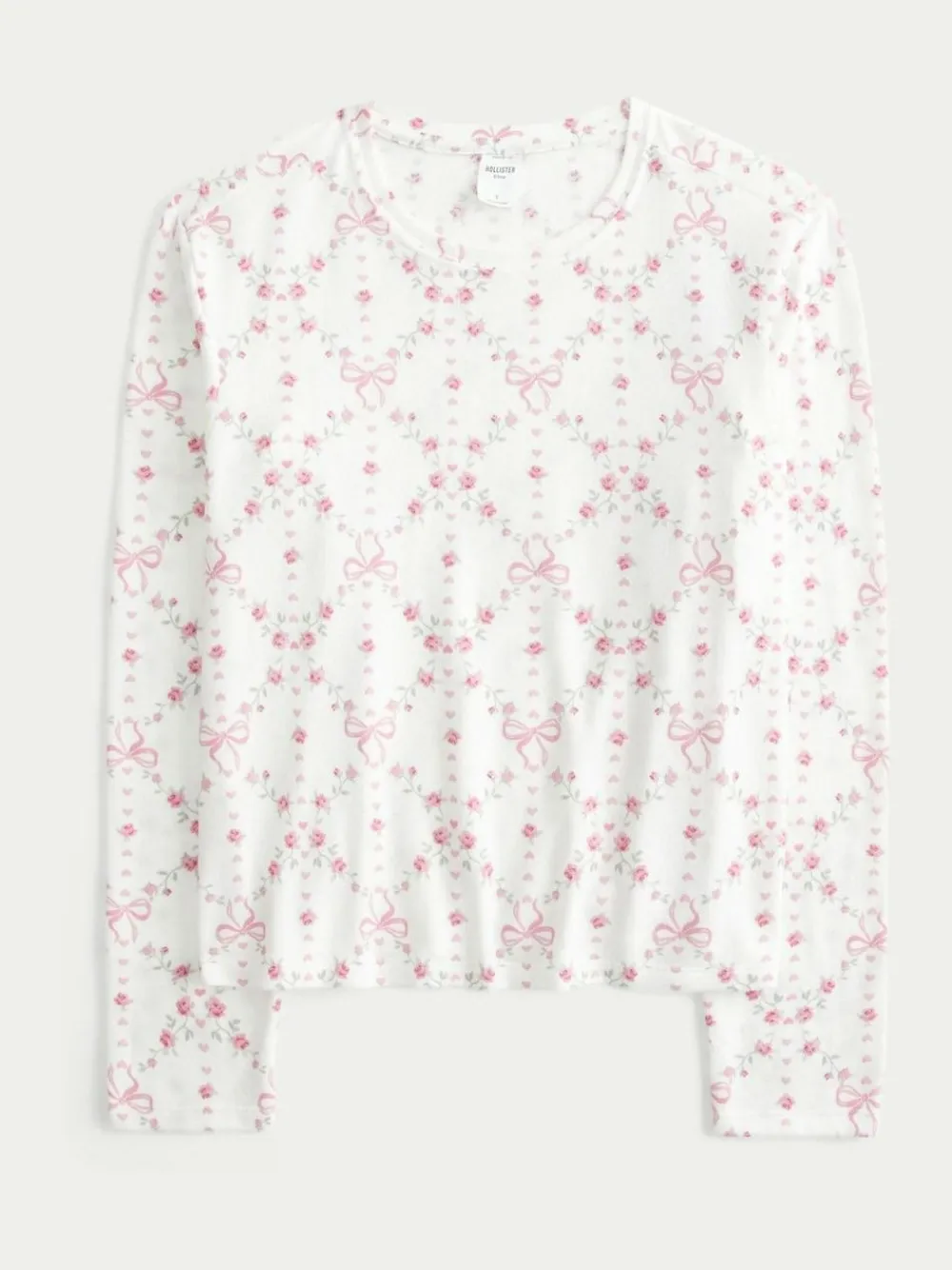 Hollister Cosy Long Sleeve White Pyjama Top^Women Pyjamas