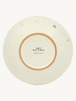 Sale Hot Pottery 12 Piece Splatter Signature Dinner Set Burnt Orange