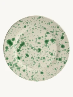 Outlet Hot Pottery 12 Piece Splatter Signature Dinner Set Pistachio