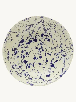 Sale Hot Pottery Set of 4 Splatter Pasta Bowls Blueberry