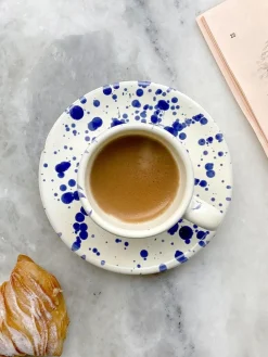 Hot Pottery Set of 4 Splatter Espresso Set^ Branded Kitchenware|Mugs & Cups