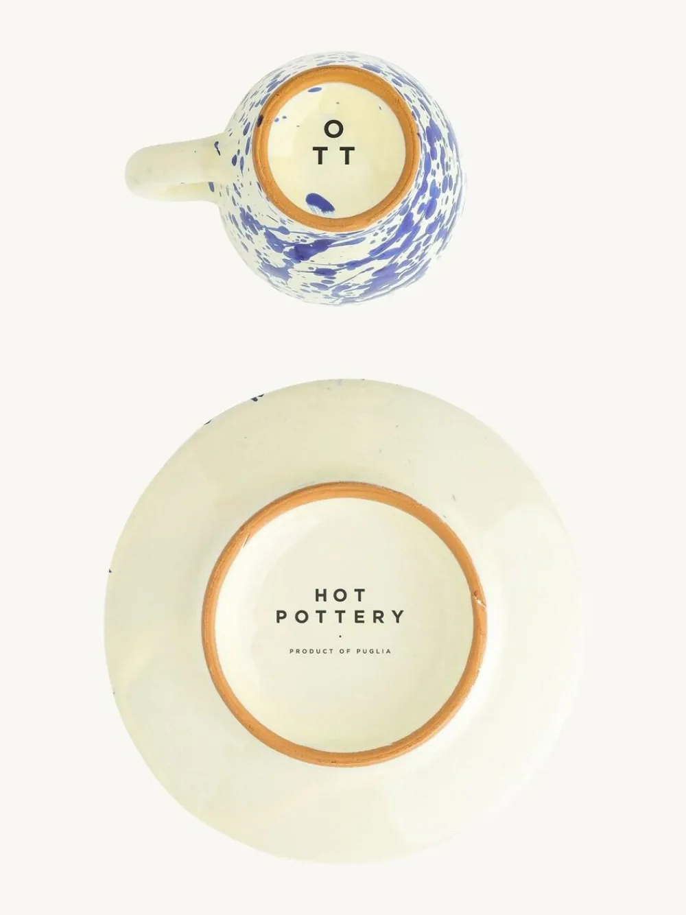 Hot Pottery Set of 4 Splatter Espresso Set^ Branded Kitchenware|Mugs & Cups