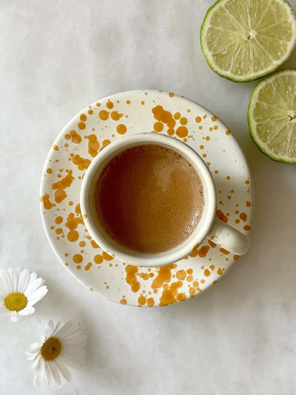 Outlet Hot Pottery Set of 4 Splatter Espresso Set Burnt Orange