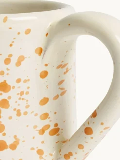 Sale Hot Pottery Set of 4 Splatter Mugs Burnt Orange