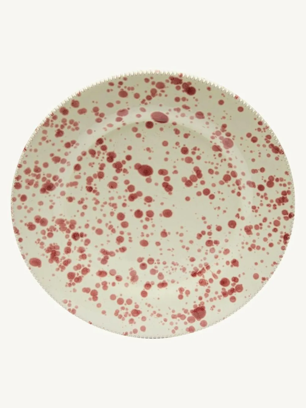 Outlet Hot Pottery Set of 4 Splatter Side Plates Cranberry