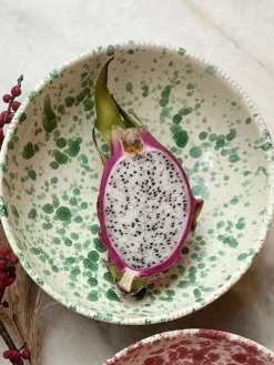 Hot Pottery Set of 4 Splatter Pasta Bowls^ Dinner Sets & Pasta Bowls