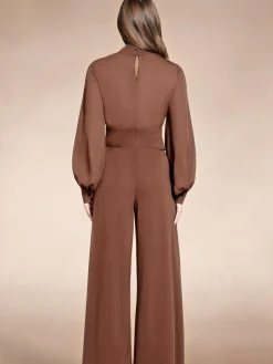 Hot Squash Wide Leg Jumpsuit with Blouson Sleeve^Women Jumpsuits & Playsuits