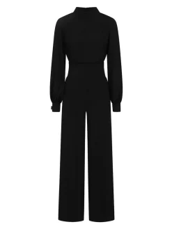 Discount Hot Squash HotSquash Wide Leg Jumpsuit With Blouson Sleeve